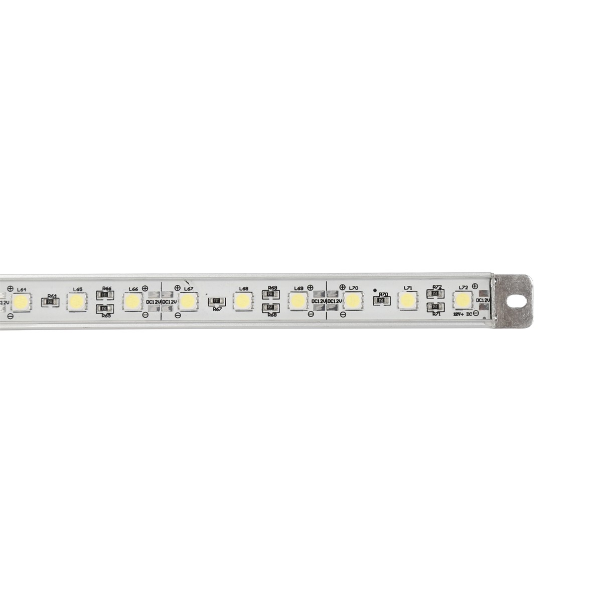 5050 Silver Aluminum Slot LED Hard Light Strip with Magnet Monochrome 12V Outdoor Lighting Waterproo